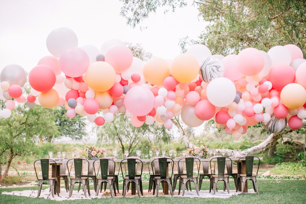 Ballonnen als bruiloft decoratie
