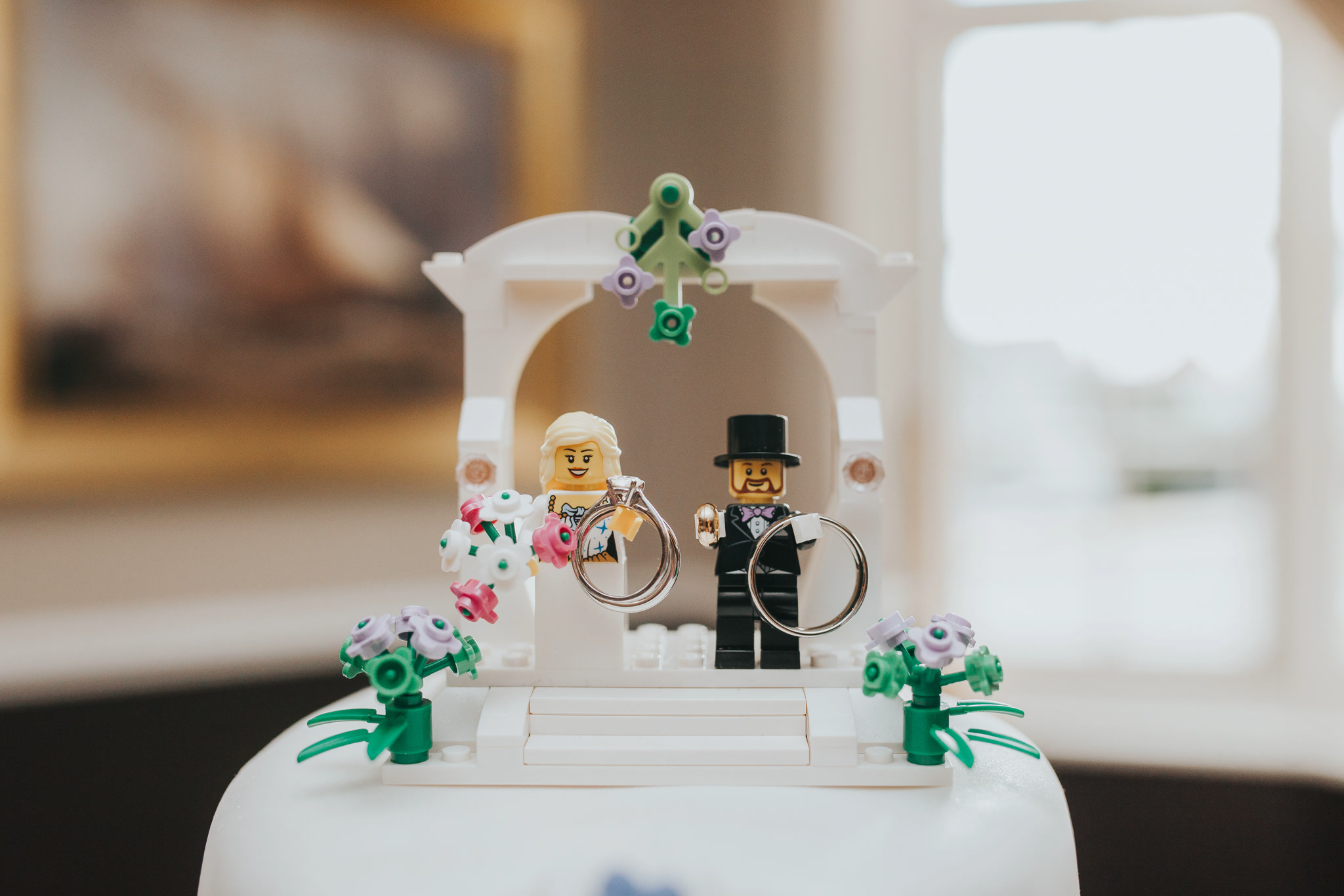 Bruidstaart met Lego bruidspaar